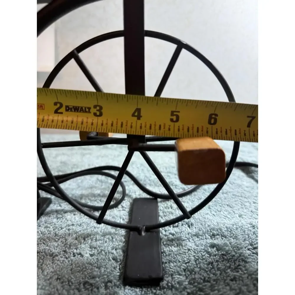 Vintage Penny-Farthing (High Wheel) Bicycle Table Lamp With Tan(stained) Shade